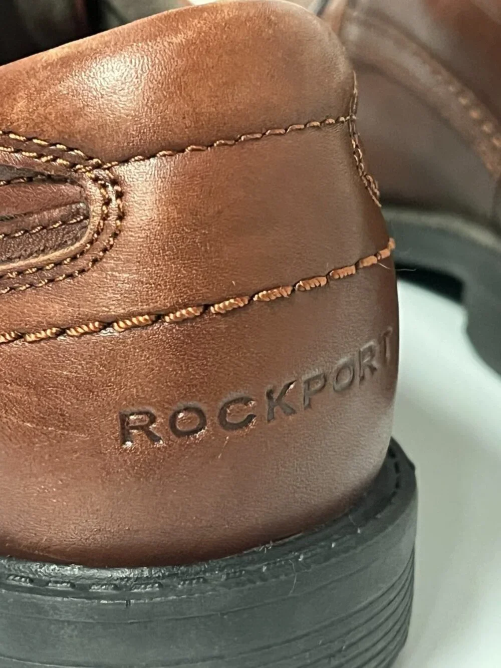 ROCKPORT Mens Style Leader 2 Apron Toe Oxford Brown Leather Oxford Shoes Size 10